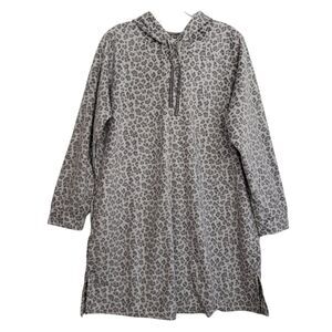 Muk Luks Women's Large Hooded Animal Print Night Shirt Night Gown with Pockets